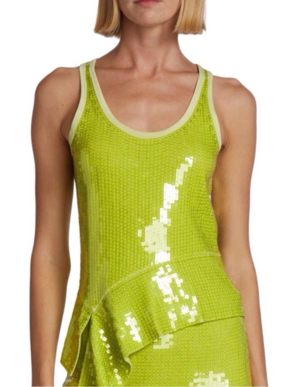 Helmut Lang Asymmetrical Sequin Top, NEW